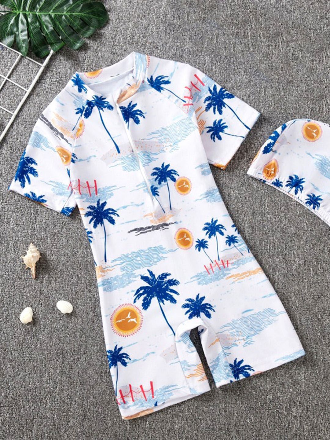 YK Girls Printed Swimwear
