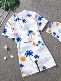 YK Girls Printed Swimwear