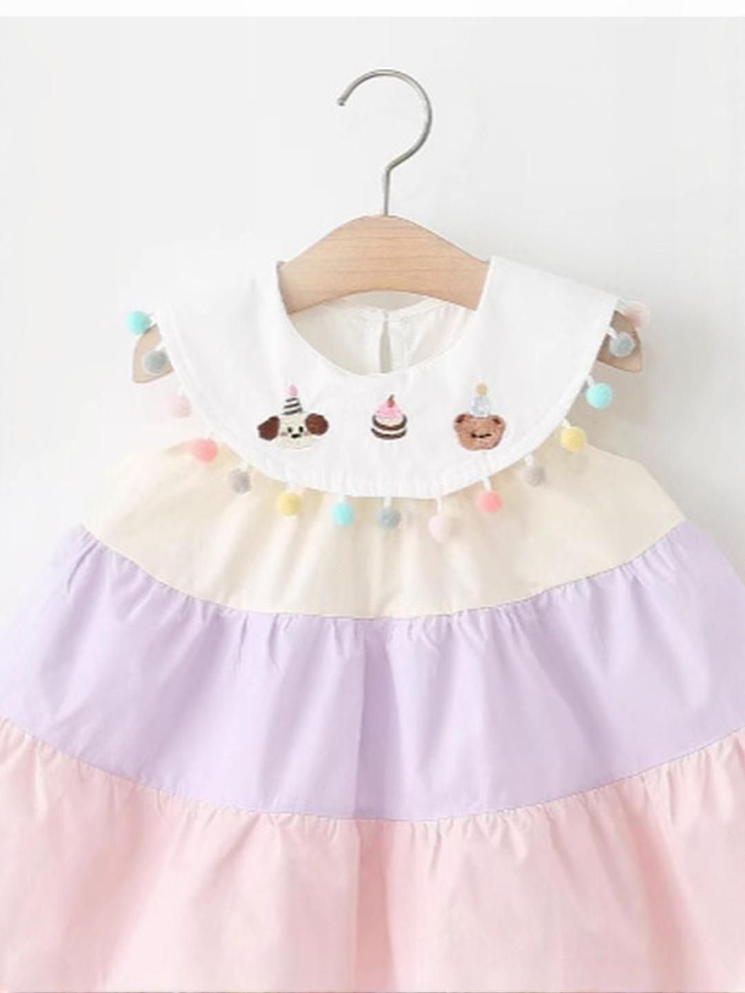 YK Colourblocked A-Line Dress