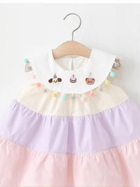 YK Colourblocked A-Line Dress