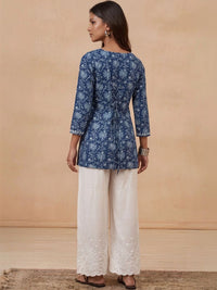 Rumah Chikankari Wanita Floral Printed Chikankari Indie Florals Kurta