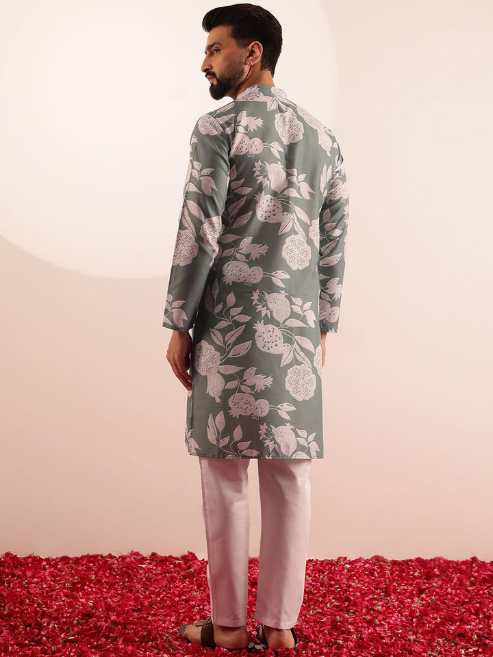 Anouk Men Floral Printed Regular Kurta with Pyjamas