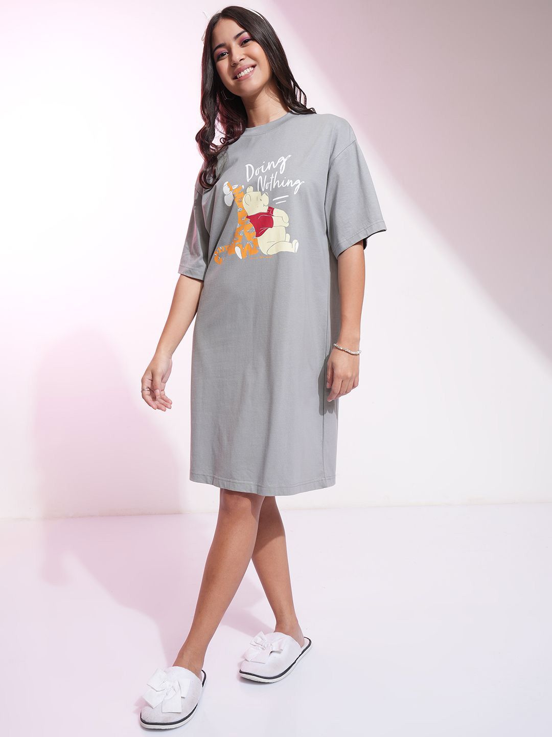 Tokyo Talkies Disney Women Winnie & Tigger Print Mini TShirt Dress