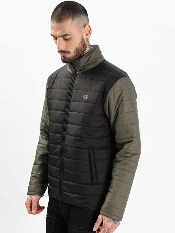 ADRO Men Colourblocked Windcheater Bomber Jacket