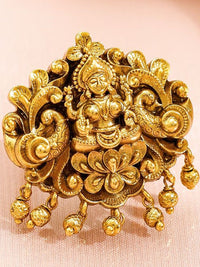 Rubans 18K Gold-Plated Goddess Lakshmi Cincin Jari Penyesuaian