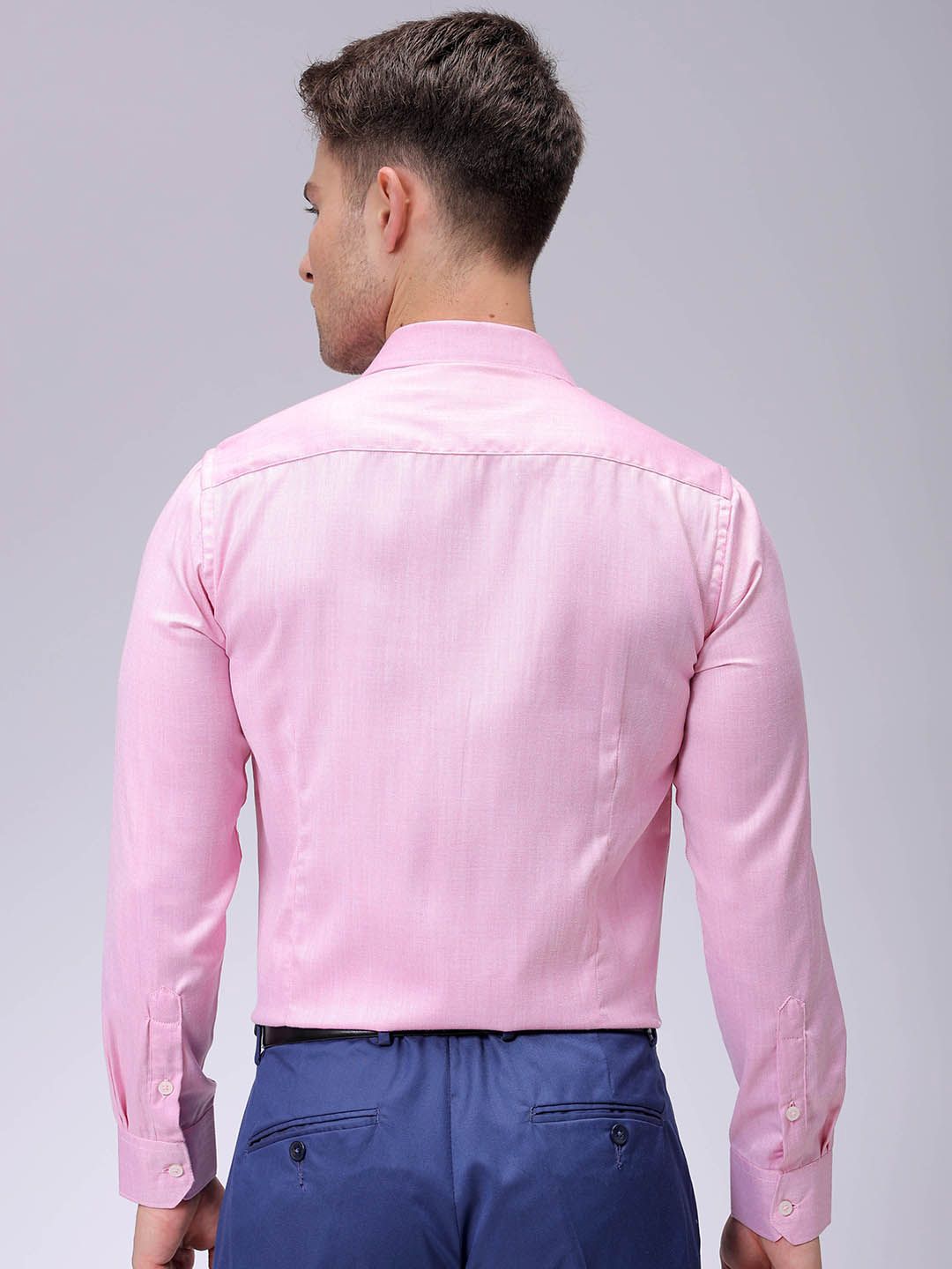 The Indian Garage Co. X Luxe Men Spread Collar Solid Slim Fit Formal Shirt