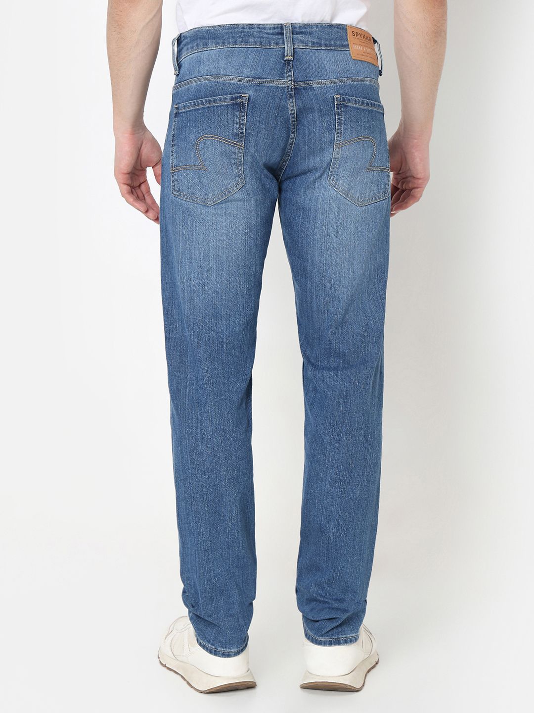 SPYKAR Non-Stretchable Narrow Slim Fit Low-Rise Light Fade Pure Cotton Jeans