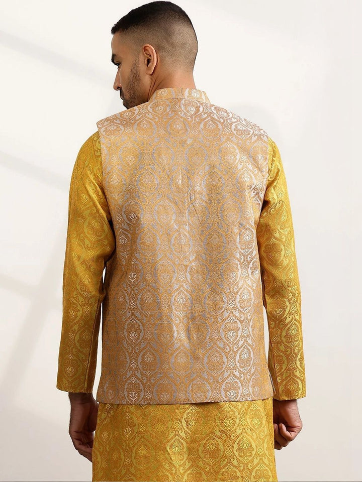 Jaket Nehru Brocade Rekaan Tenunan Anouk