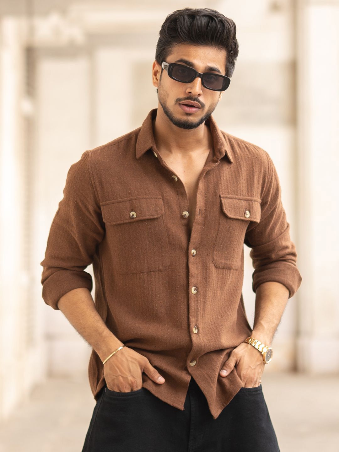 Powerlook Men Opaque Casual Shirt