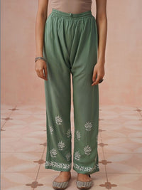 House of Chikankari Women Regular Chikankari Kurta with Trousers
