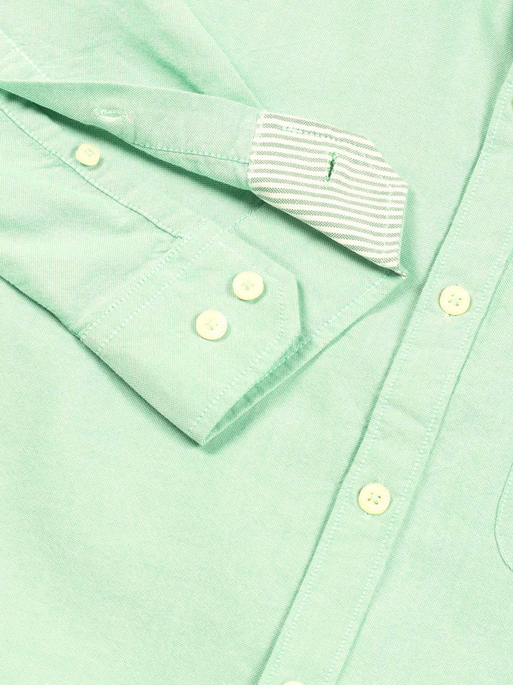 Thomas Scott Men Premium Button-Down Collar Solid Pure Cotton Slim Fit Casual Shirt