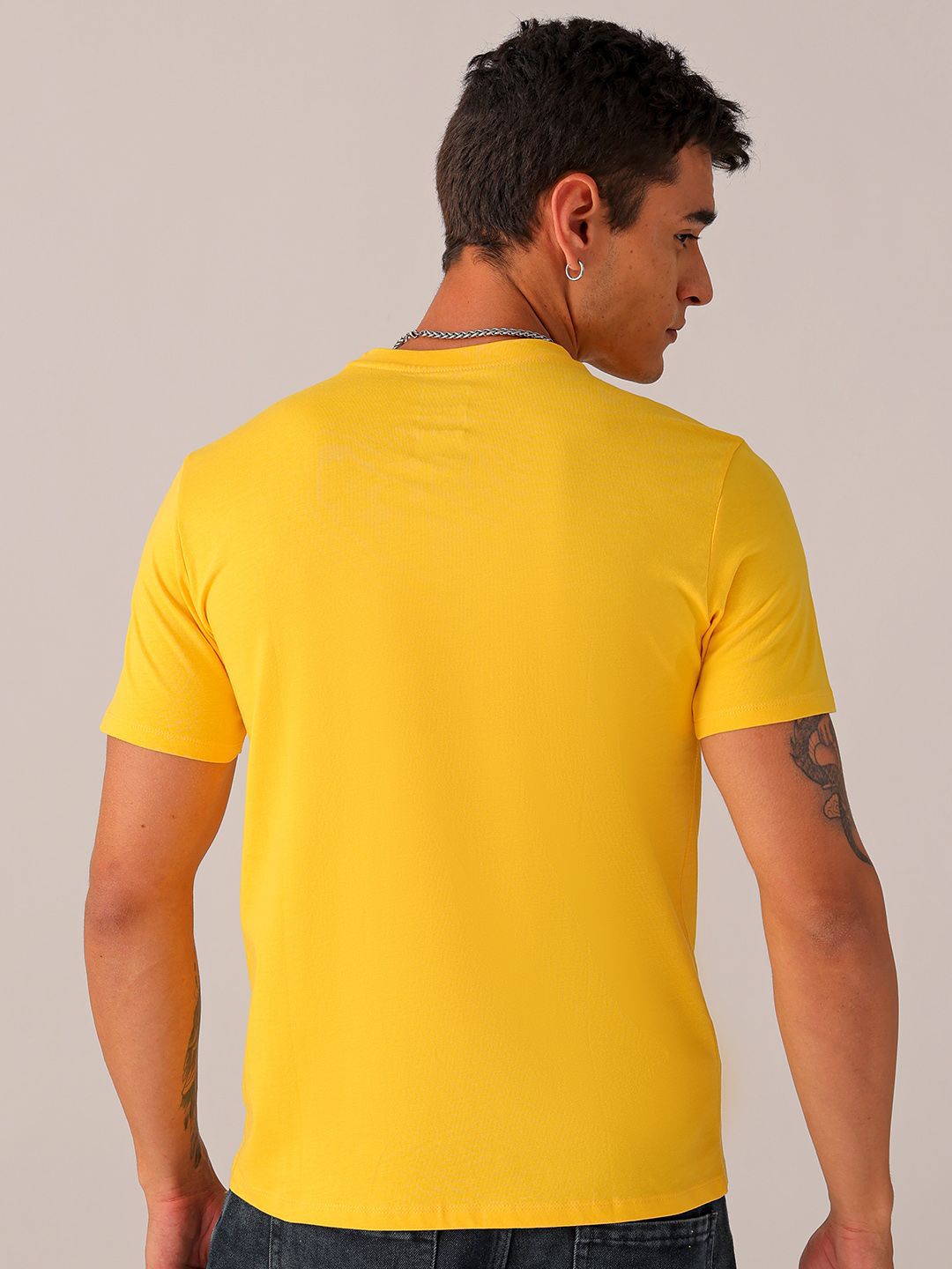 The Indian Garage Co Men Typography Printed Pure Cotton Relaxed Fit T-shirt