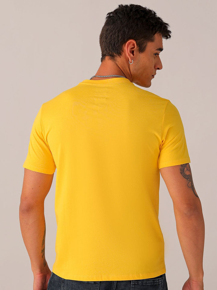 The Indian Garage Co Men Typography Printed Pure Cotton Relaxed Fit T-shirt