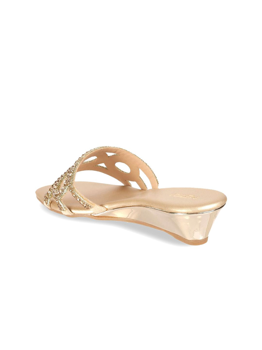 Metro Women Embellished Square Toe Open Toe Heels