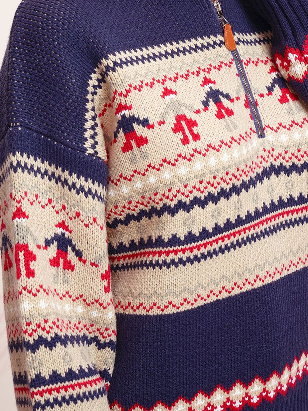 ESPYR By Tokyo Talkies Women Cable Knit Pullover with Zip Detail Detail