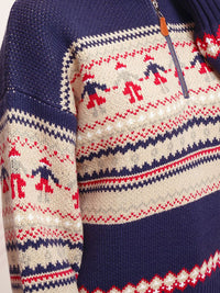 ESPYR By Tokyo Talkies Women Cable Knit Pullover with Zip Detail Detail
