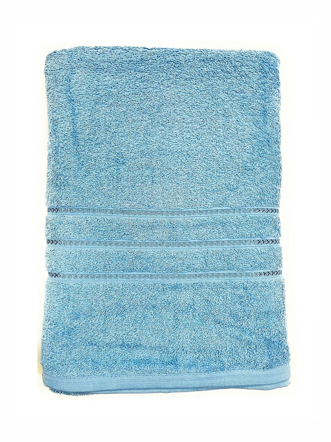 BOMBAY DYEING Flora Blue Pure Cotton 400 GSM Bath Towel