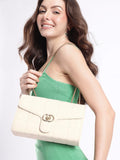 DressBerry Quilted Structured Sling Bag