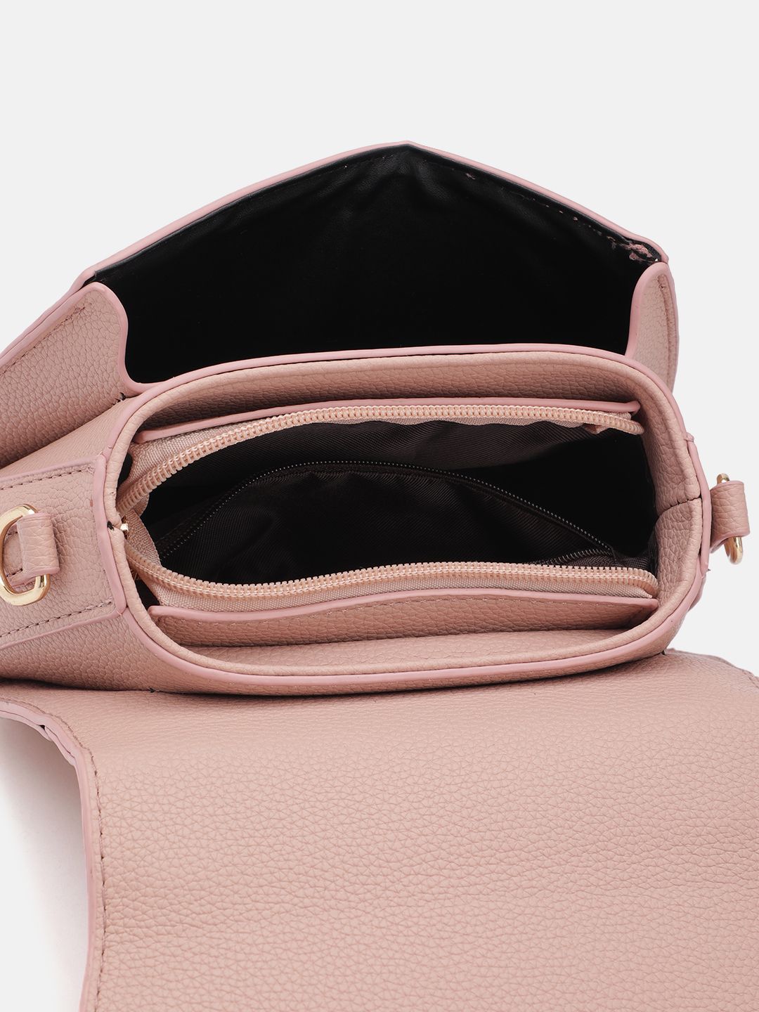 DressBerry Textured Structured Satchel Bag