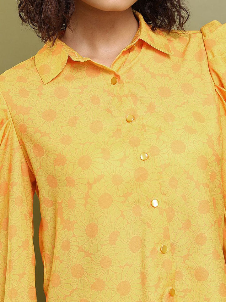 Tokyo Talkies Women Floral Print Shirt Style Top