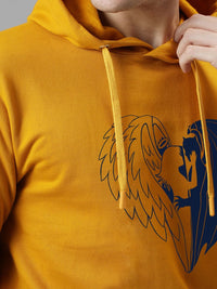 ADRO Lelaki Cotton Printed Hooded Pullover Sweatshirt Kasual