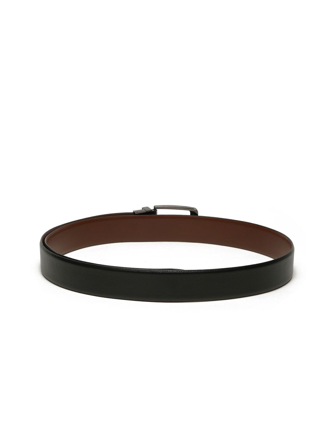 Teakwood Leathers Men Textured Leather Reversible Formal Belt