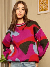 Berrylush Women Self Design Pullover