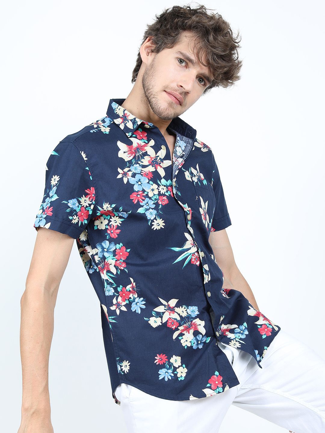 LOCOMOTIVE Men Premiums Printed Casual Slim Fit Shirt
