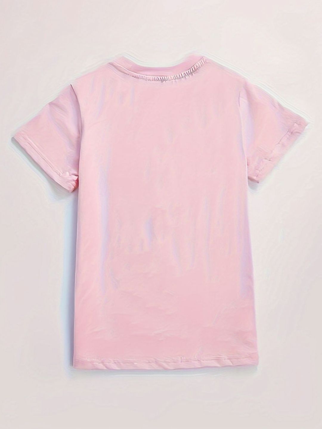 YK Girls Typography Striped Extended Sleeves Pockets T-shirt