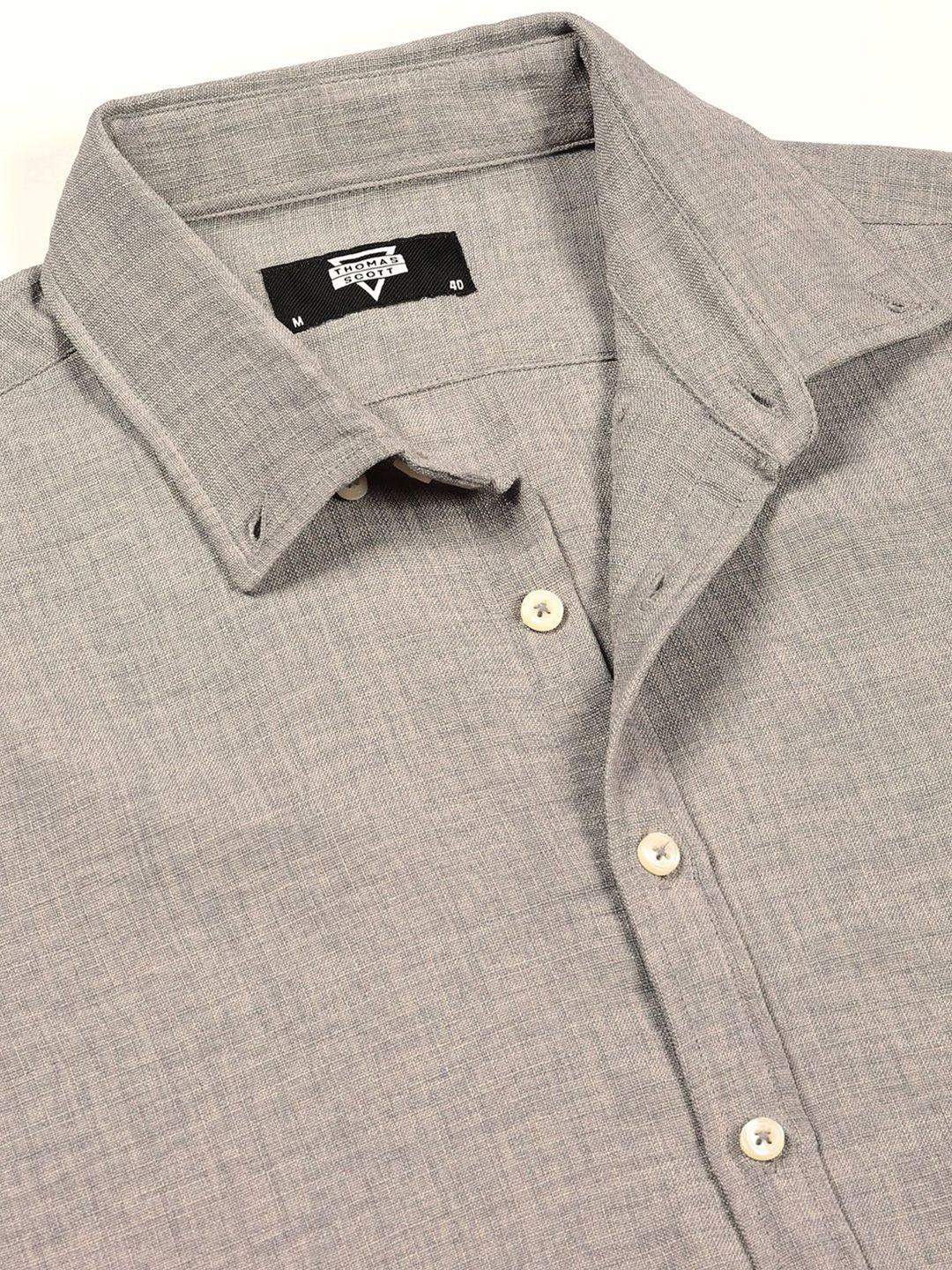 Thomas Scott Men Slim Fit Button-Down Collar Casual Shirt