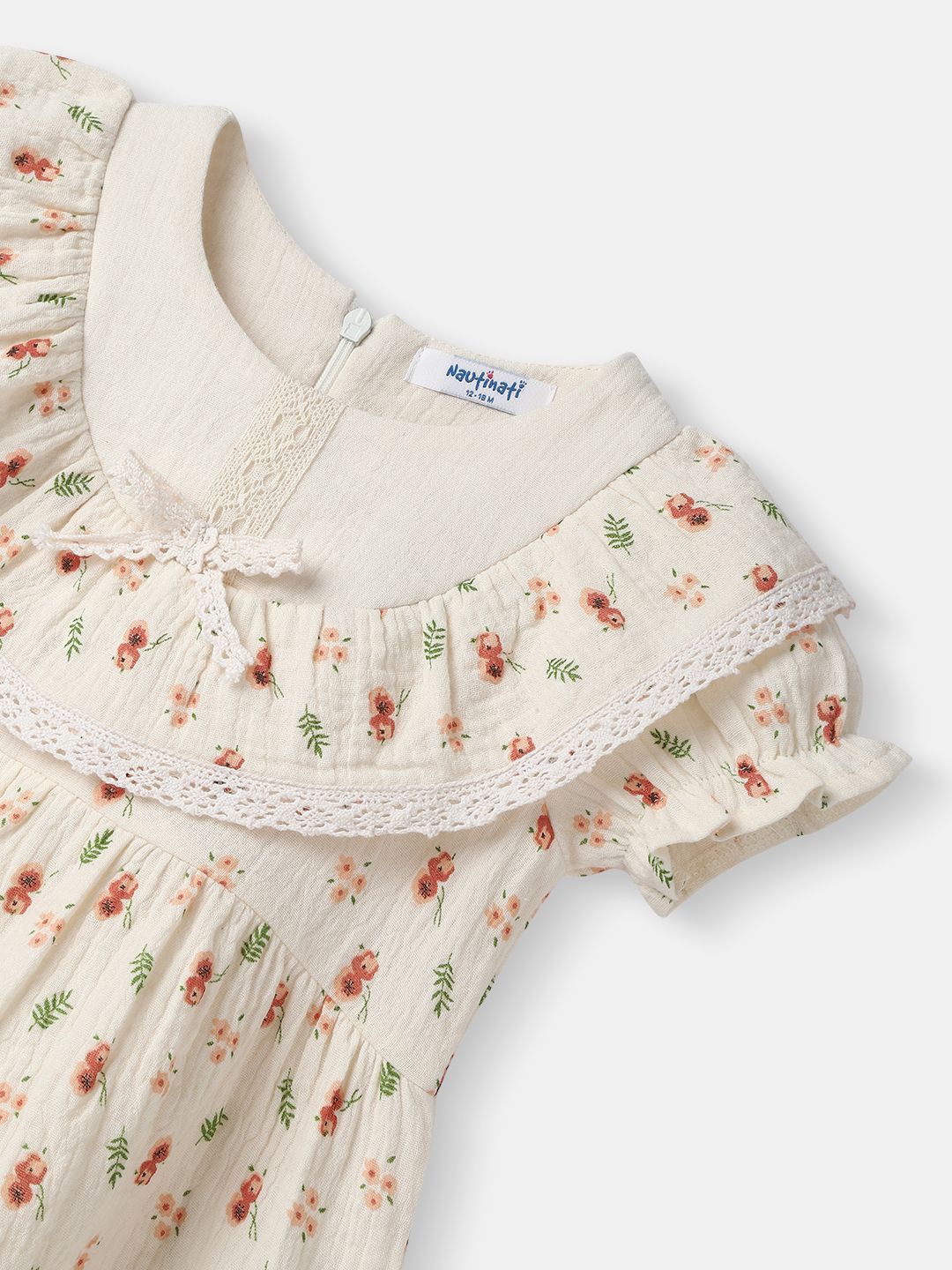 Nauti Nati Girl Floral Cotton Lace Dress