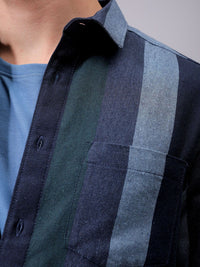 The Indian Garage Co Men Slim Fit Multi Stripes Opaque Printed Casual Shirt