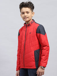 Monte Carlo Boys Mock Collar Colourblocked Casual Padded Jacket