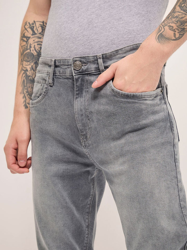 THE BEAR HOUSE Men Slim Fit Light Fade Jeans