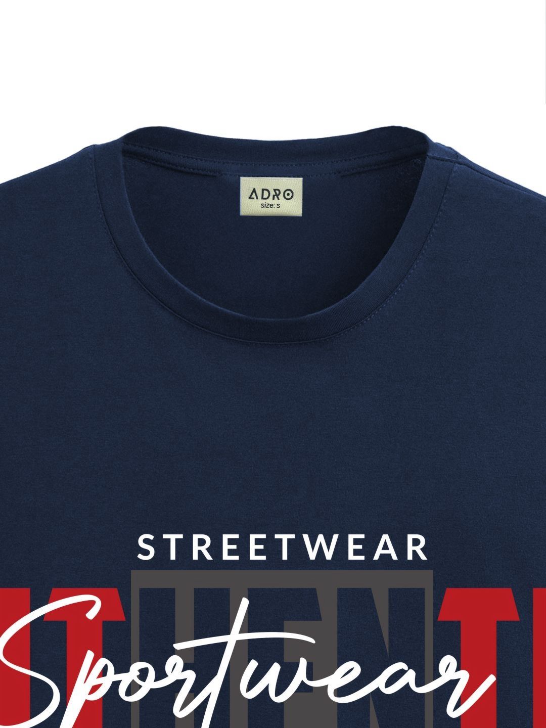ADRO Men Typography Printed Round Neck Cotton T-shirt