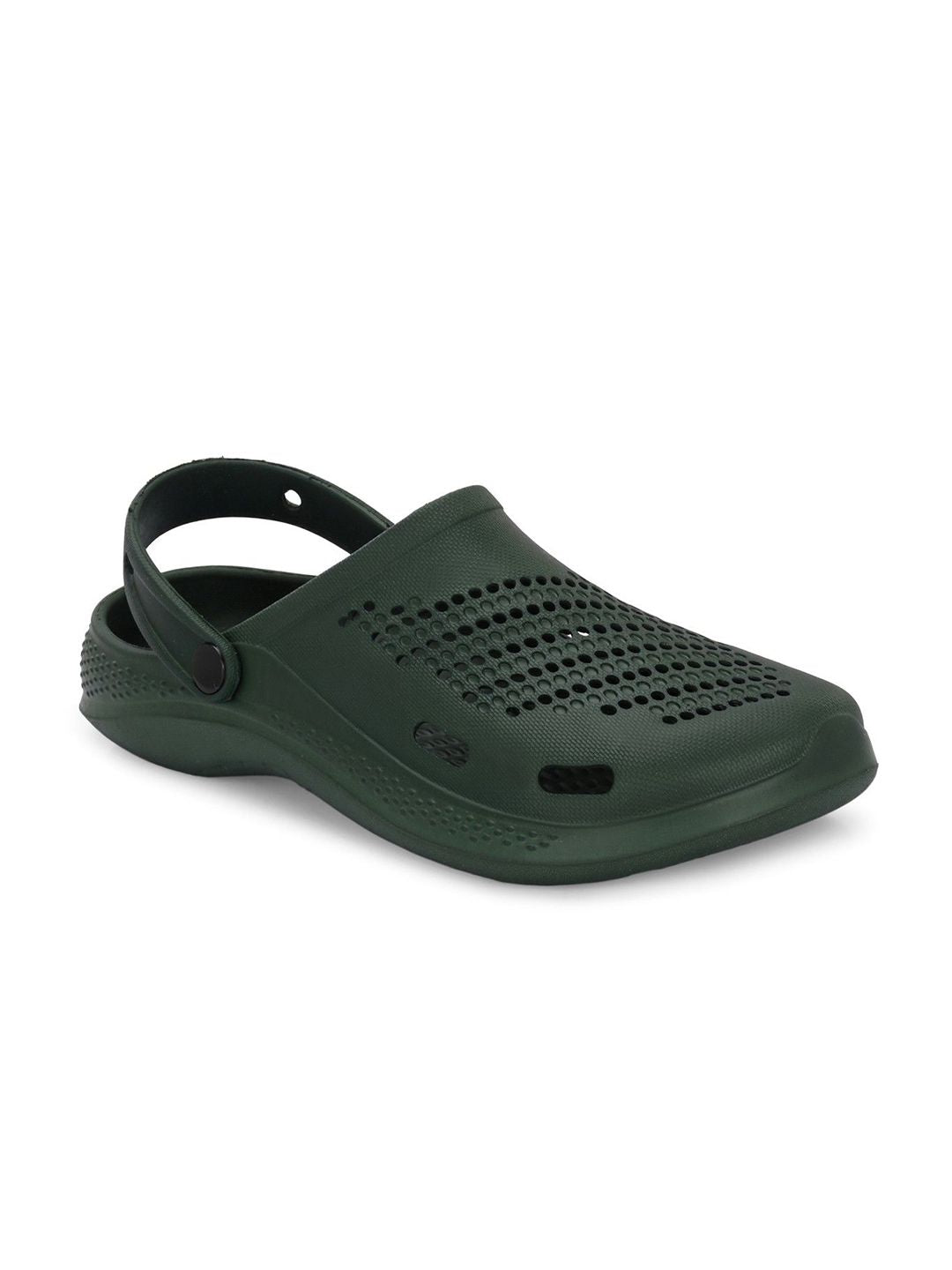 HRX by Hrithik Roshan Men Green Self Design Rubber Clogs