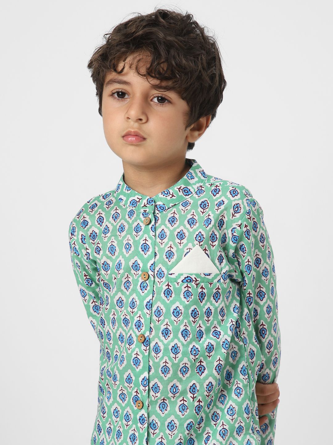 Nauti Nati Boys Cotton Printed Kurta Set