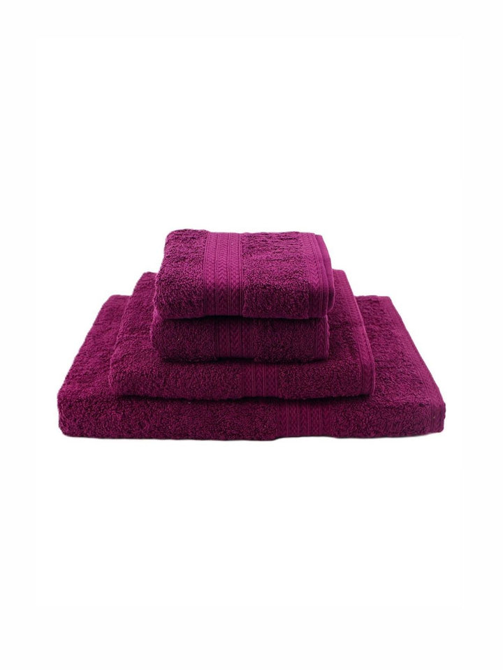 BOMBAY DYEING Purple 4 Piece Cotton 450 GSM Towel Set