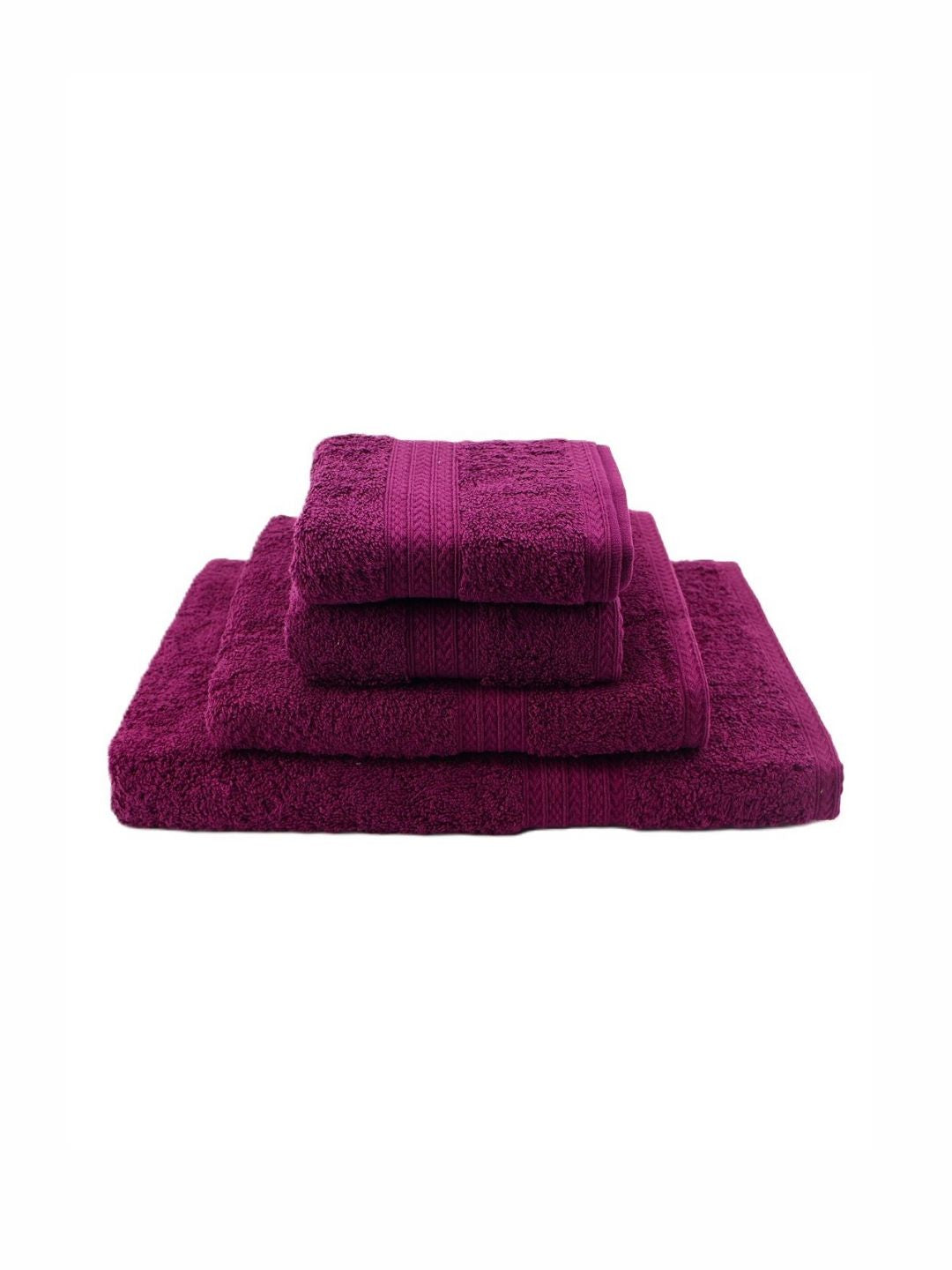 BOMBAY DYEING Purple 4 Piece Cotton 450 GSM Towel Set