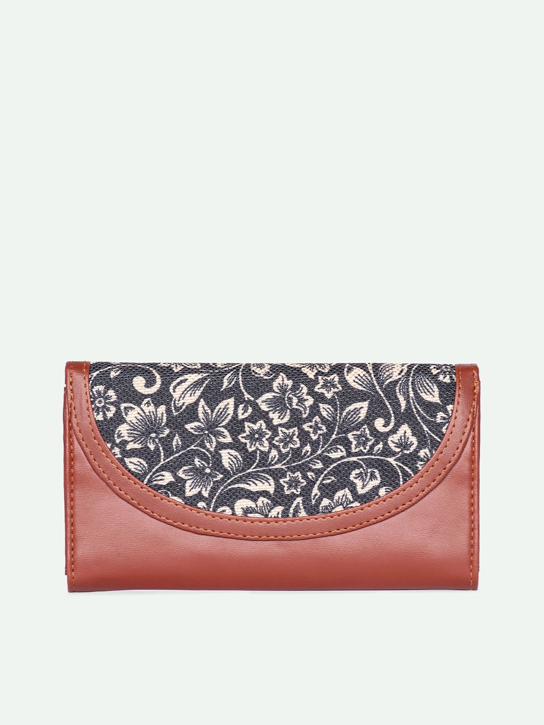 ZOUK Women Ethnic Motifs Printed Leather Card Holder FloMotif Kyra Flap Wallet