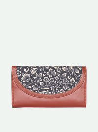 ZOUK Women Ethnic Motifs Printed Leather Card Holder FloMotif Kyra Flap Wallet