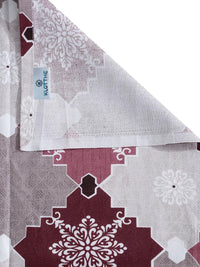 KLOTTHE Motif Etnik Merah Jambu Kapas Tulen 400 TC Cadar Halus King dengan 2 Sarung Bantal-98 x 89 inci
