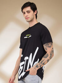 Being Human Men Typography Printed Round Neck Cotton T-shirt