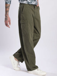 Bene Kleed Men Loose  Balloon Fit Cotton Cargo Trousers