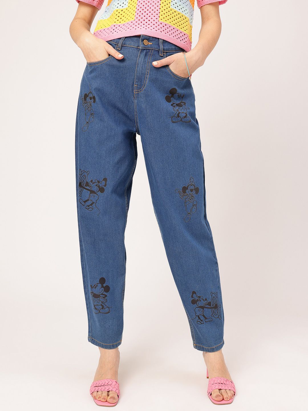 DressBerry Urban Nomad Women Printed Slouchy Fit Jeans