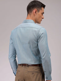 The Indian Garage Co. X Luxe Men Cutaway Collar Solid Slim Fit Formal Shirt