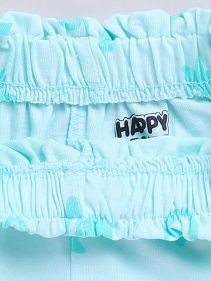 Happy Faces Kids Girls Conversational Printed Pure Cotton Shorts