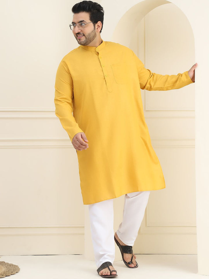 SOJANYA PLUS Plus Size Pure Cotton Kurta with Pyjamas