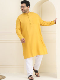 SOJANYA PLUS Plus Size Pure Cotton Kurta with Pyjamas