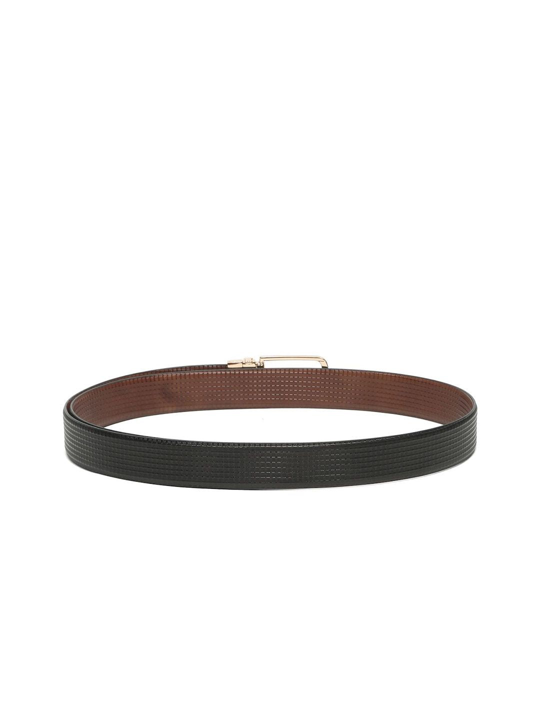 Teakwood Leathers Men Textured Leather Reversible Formal Belt